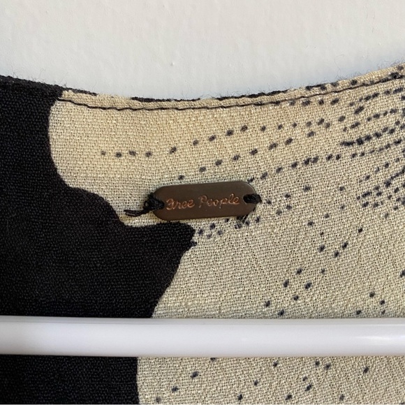 Free People French Quarter Mini Wrap Dress Black Floral Print S - Picture 2 of 6